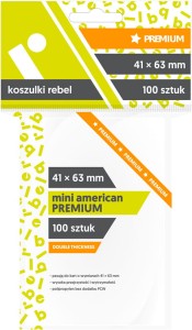 Koszulki na karty Rebel (41x63 mm) "Mini American Premium", 100 sztuk