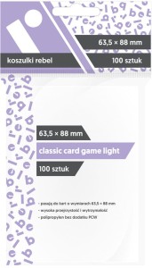 Koszulki na karty Rebel (63,5x88 mm) "Classic Card Game Light", 100 sztuk 