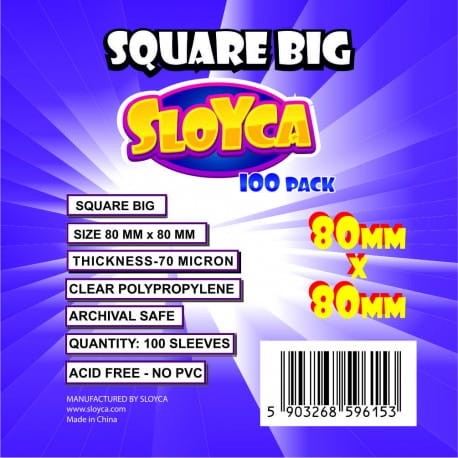 SLOYCA Koszulki Square Big (80x80mm) 100 szt..jpg