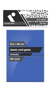 Koszulki na karty Rebel (63,5x88 mm) "Classic Card Game", 100 sztuk, Niebieskie