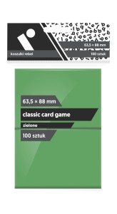 Koszulki na karty Rebel (63,5x88 mm) "Classic Card Game", 100 sztuk, Zielone