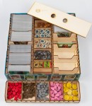 Game organizer that fits into the box of Imperial Settlers game
